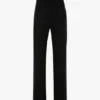 Sheer panel trouser in black
