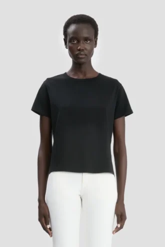 Shrunken fit t-shirt in black