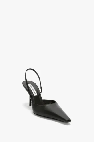 Sloane halter back 75 in black leather