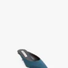 Sloane mule 45 in teal blue satin