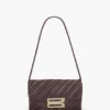 Soft dorian bag in burgundy pleated leather