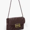 Soft dorian bag in burgundy pleated leather