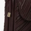Soft dorian bag in burgundy pleated leather