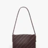 Soft dorian bag in burgundy pleated leather