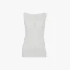 Split tank top in white