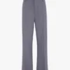 Straight leg folded trouser in flint