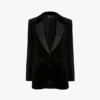 Tailored jacket in black velvet