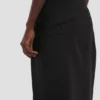 Tailored midi skirt in black