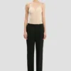 Tailored straight leg trouser in black