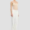 Tailored straight leg trouser in ivory