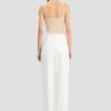 Tailored straight leg trouser in ivory