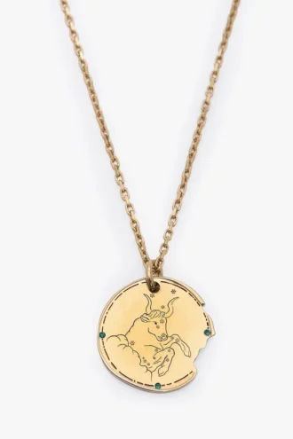 Taurus zodiac necklace