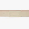 Tonal dorian belt in ivory smooth leather
