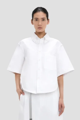 Trapeze shirt in optic white