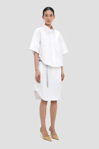 Trapeze shirt in optic white