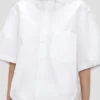Trapeze shirt in optic white
