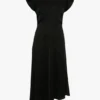 Twist shoulder dress in black