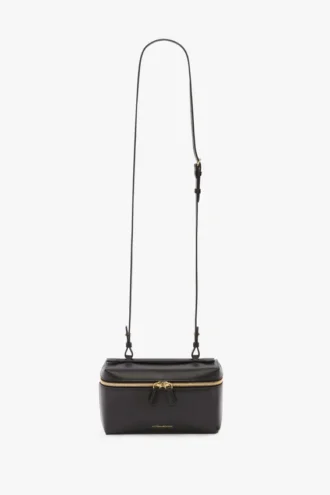 Vanity crossbody in black leather