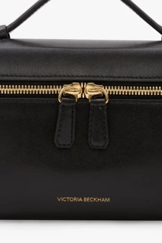 Vanity crossbody in black leather