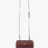 Vanity crossbody in burgundy leather