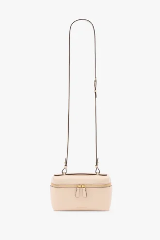 Vanity crossbody in pale rose leather