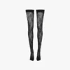 Vb monogram lace hold-ups in black