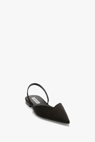 victoria angle halter back flat in black satin 2 330x495 - Victoria angle halter back flat in black satin