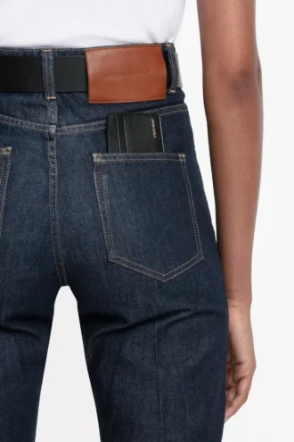 Victoria card holder in black leather