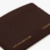 Victoria card holder in burgundy leather