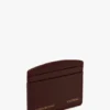 Victoria card holder in burgundy leather