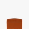 Victoria card holder in burnt orange grained leather