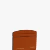 Victoria card holder in burnt orange grained leather