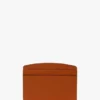 Victoria card holder in burnt orange grained leather