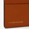 Victoria card holder in burnt orange grained leather