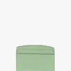 Victoria card holder in jade grained leather