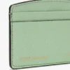 Victoria card holder in jade grained leather