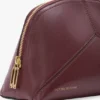 Victoria large travel pouch in burgundy leather