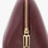 Victoria large travel pouch in burgundy leather