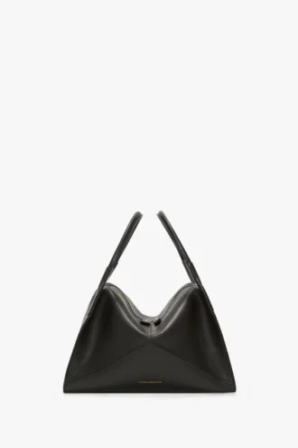 Victoria plia bag in black leather