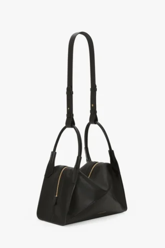 Victoria plia bag in black leather