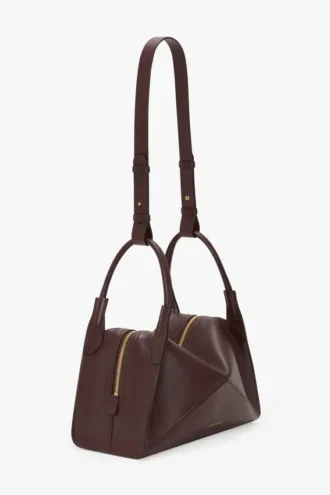 Victoria plia bag in burgundy leather
