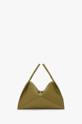 Victoria plia bag in cactus green leather