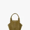 Victoria plia bag in cactus green leather