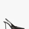 Victoria stiletto slingback 100 in black leather