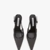 Victoria stiletto slingback 100 in black mesh