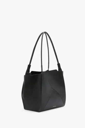 Victoria tote bag in black leather