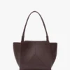 Victoria tote bag in burgundy leather
