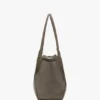 Victoria tote bag in pebble grey suede