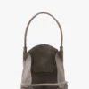 Victoria tote bag in pebble grey suede