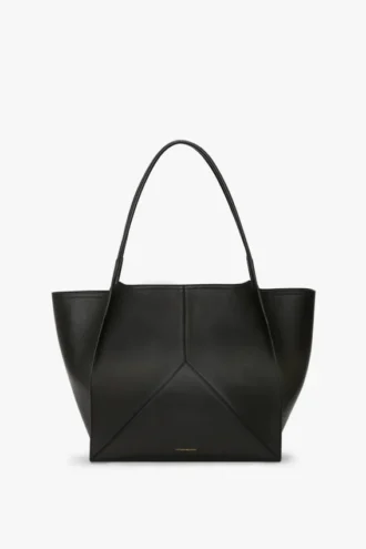 Victoria tote bag large in black leather